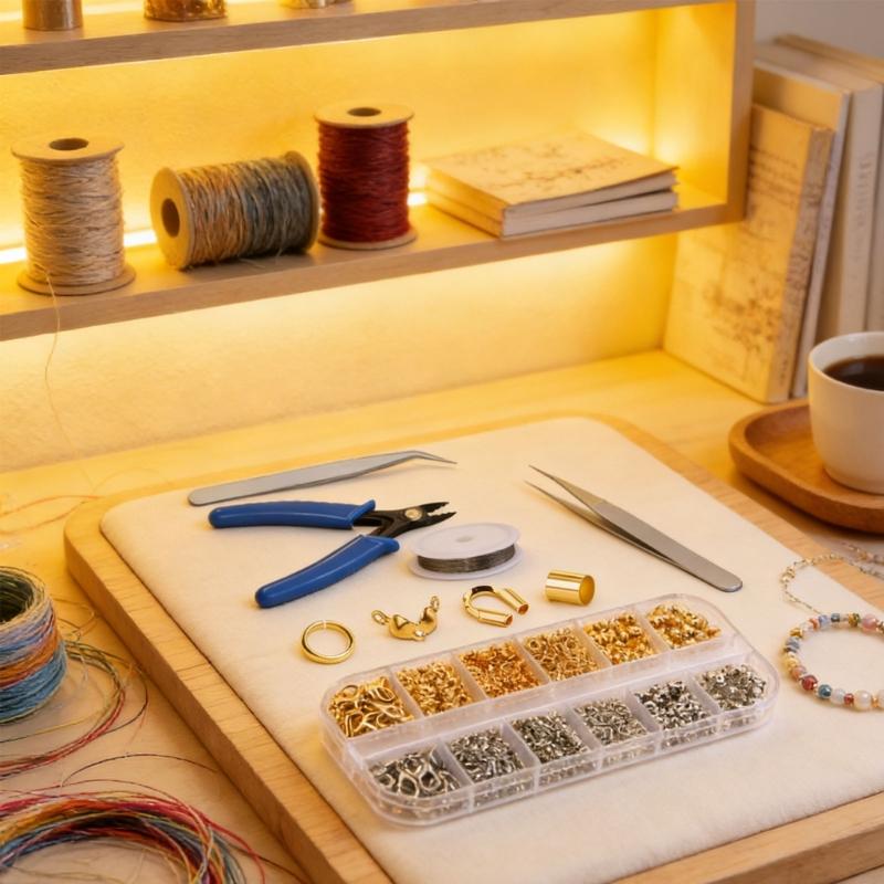 Double Size Metal Bead Positioning Kit Delicate Earring Making Supplies For Necklace Bracelet Earring Crafting