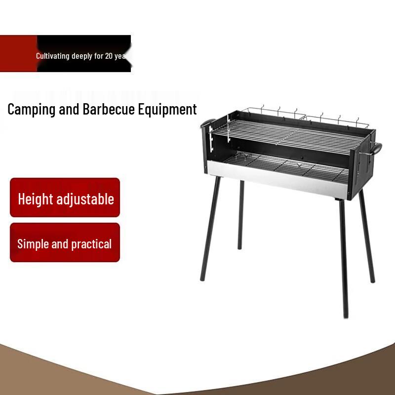Portable Folding Charcoal BBQ Grill Set