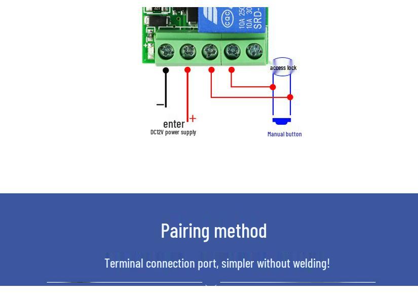 DC 12V Remote Switch with Adhesive Round Control & Self-Reset Receiver