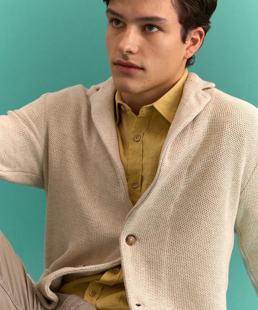 PANICALE Yellow Pocket Linen Shirt