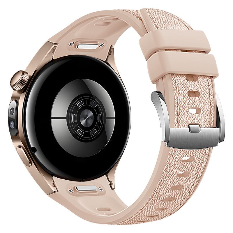 Silikon-Lederarmband für Huawei Watch 5 46MM Ohne Lücken Gummiarmband für Huawei Watch 5 42mm Unteres Schnellverschlussband