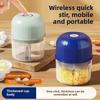 260ML Electric Garlic Mincer, USB Rechargeable Mini Food Chopper, Portable Vegetable Grinder for Garlic, Chili, Meat & Baby Food, Kitchen Gadget