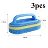 1/3pcs Powerful Stain Removal Cleaning Sponge Brush - Durable Handle Sponge for Bathroom, Bathtub, Tile, Kitchen