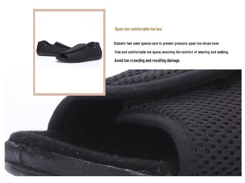 Pantofi Zhivago Ajustabili cu Plasă și Velcro pentru Picioare Lățite, Umflate sau Deformate Valgus