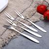 1Pc Stainless Steel Fruit Fork Household Dessert Cake Salad Cutlery Fork Two-toothed Small Fork Kitchen Mini Silver Cutery Fork