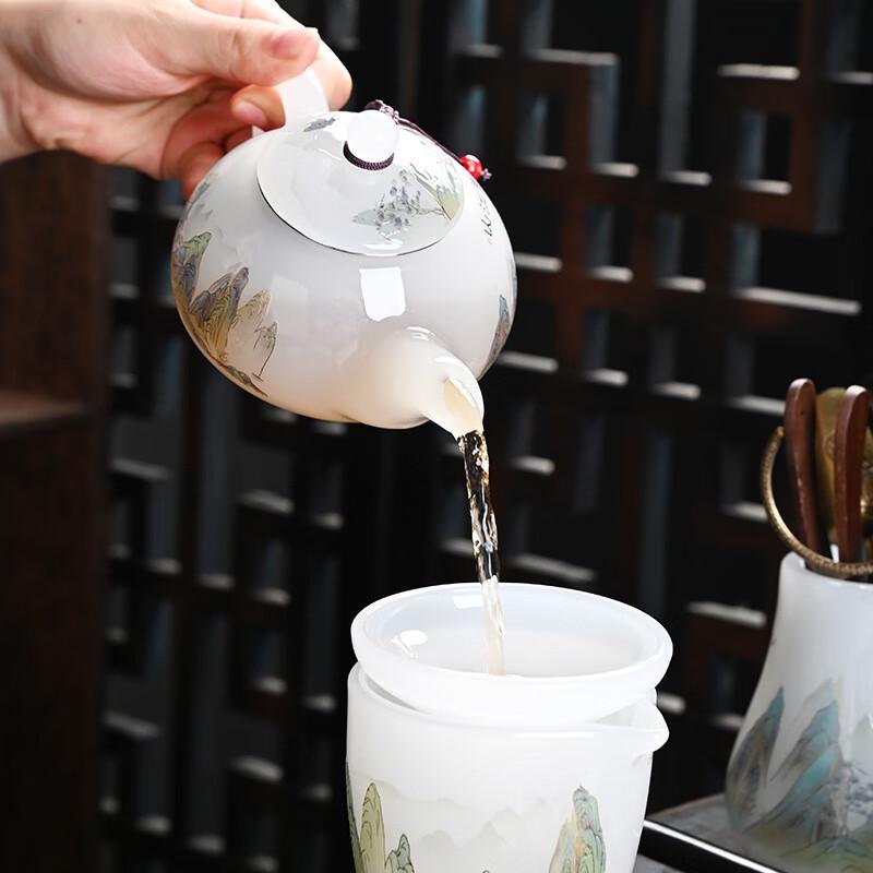 Chaxun Liuli Kung Fu Tea Set: Thousand Li Landscape (B Style)