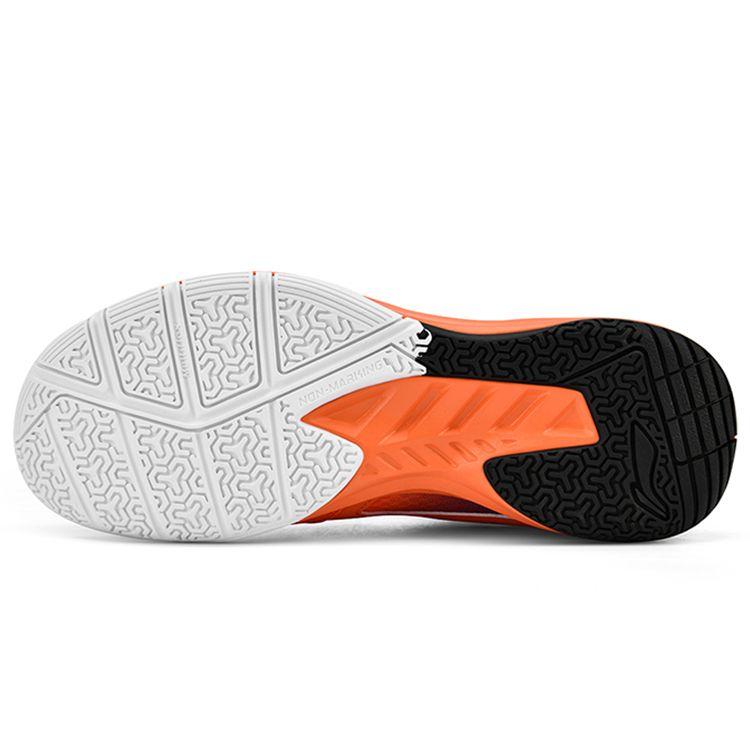 Li-Ning Light Feather Series Lightning Hero 1.0 Comfortable Non-Slip Breathable Low-Top Badminton Shoes Unisex Shoes Crimson Orange Black AYTT035-3