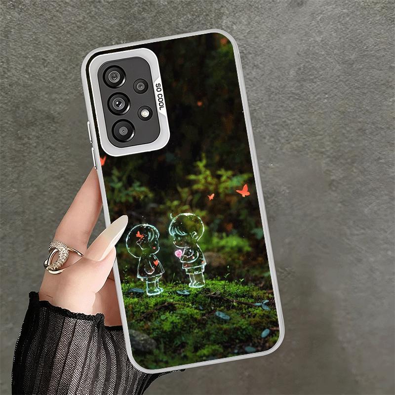 Nature Cute Child Painting Style Shockproof Phone Case for Samsung A17 A16 A15 A14 A37 A57 A36 A56 A26 A35 A55 A25 A34 A54 A24 A