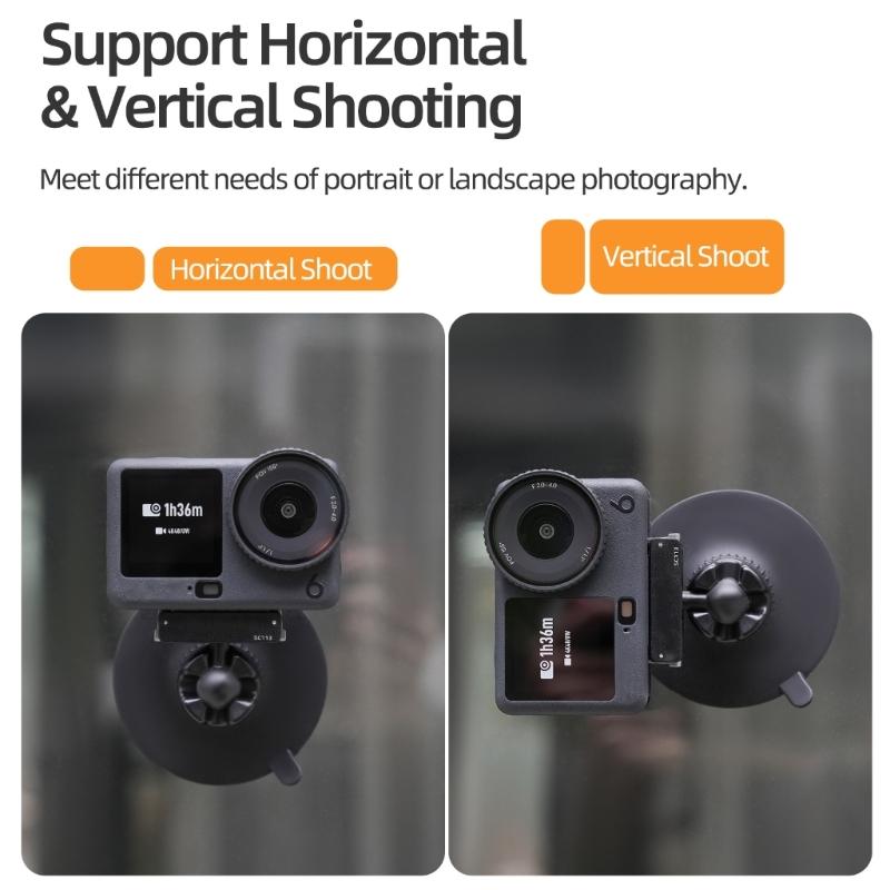 Magnetic Quick Release Mount Suction Cup Stand For Action 6 Camera Holder With 360Degree Ball Head Strong Suction Power