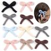 6pcs/lot New 5X7cm Knitted Bows Candy-colored Handmade Cotton Bowknot Bow Hair Clip for DIY Clothing Shoes Hats Accessories