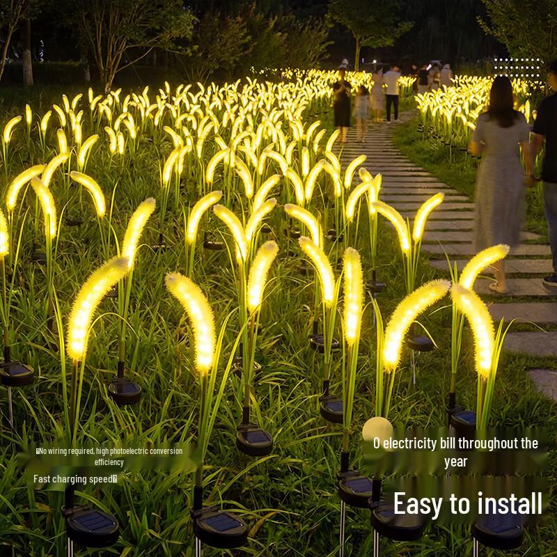 Empfike Solar LED Garden Grass Lamp