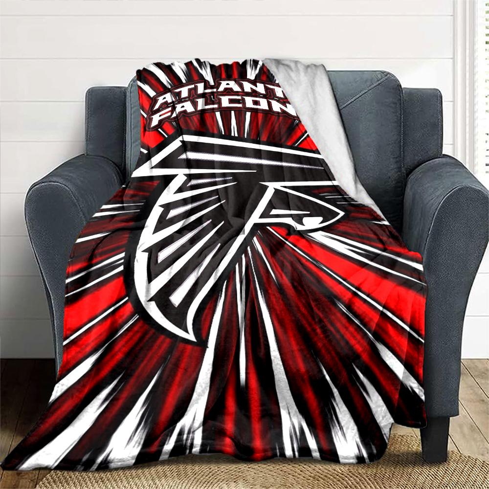 Falcons Logo Print Flannel Blanket High Quality Warm Comfortable Cover for All Seasons Perfect for Gifts Home Decor