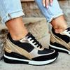 New Autumn and Winter Round Toe Flat Bottom Inner Heighten Casual Walking Shoes Cross Lace Fashion Women's Vulcanized Shoes