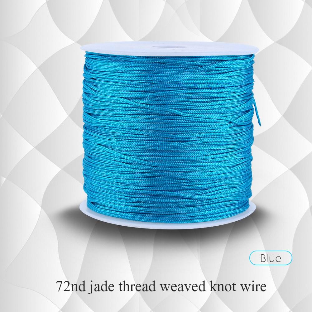 

100 м x 0,8 мм нейлоновый шнур для китайского узла «крысиный хвост» макраме Шамбала нить строка синий