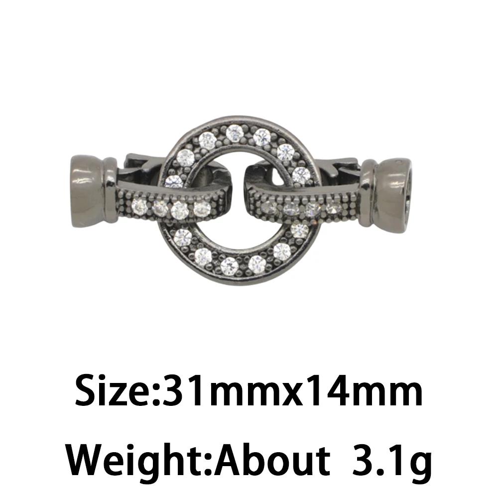 1 Pcs Paved Zircon Connector for Jewelry Making Diy Necklace Bracelet Chain Accessories Gold/Silver Color Round Heart Shape Part