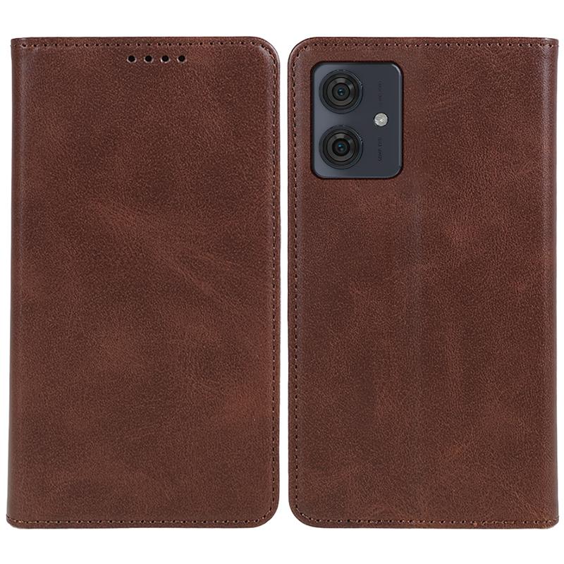 For Motorola Moto G54 5G Case Calf Texture PU Leather Shell Drop-proof Wallet Stand Phone Cover