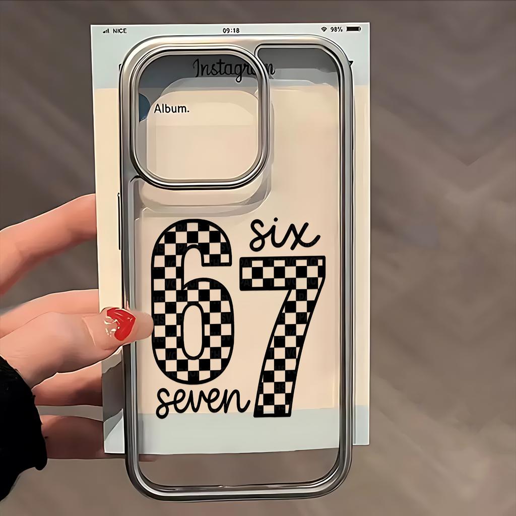 Cool Six Seven 67 Phone Case for IPhone 17 16e 16 15 14 13 12 11 Air Pro Max X XR XSMAX 8 7 Plus Luxury Clear Soft Back Cover