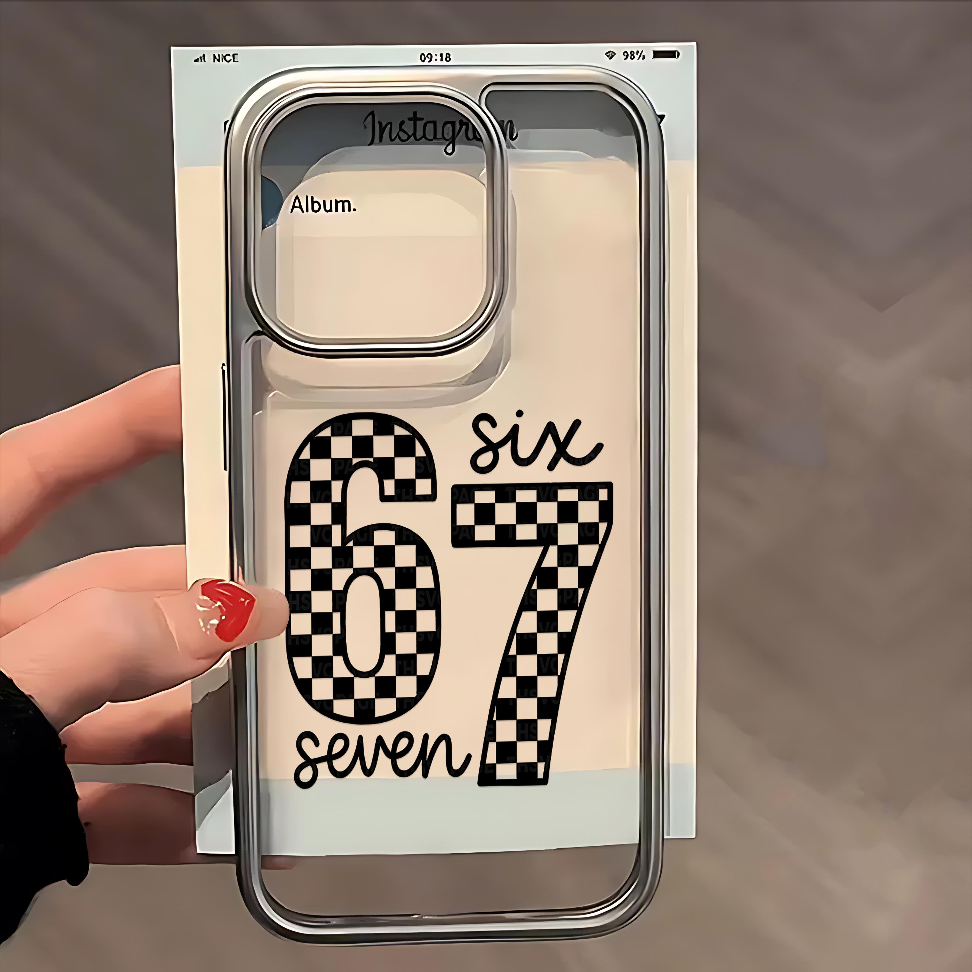 

Cool Six Seven 67 Phone Case for IPhone 17 16e 16 15 14 13 12 11 Air Pro Max X XR XSMAX 8 7 Plus Luxury Clear Soft Back Cover iPhone 11