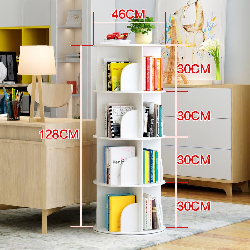 Estantería Giratoria Moderna Sencilla: Estantería Vertical de Pie, Ahorra Espacio, para Oficina o Hogar