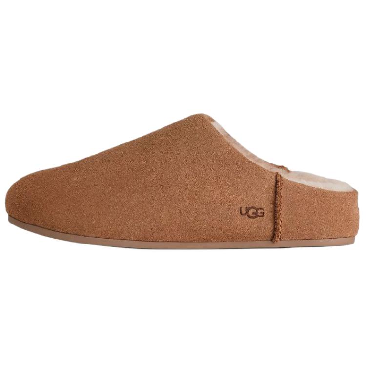 UGG Elea Fashion Slip-On Rubber Sole Anti-Wear Closed-Toe Slippers Women slippers Chestnut 1171390-CHE