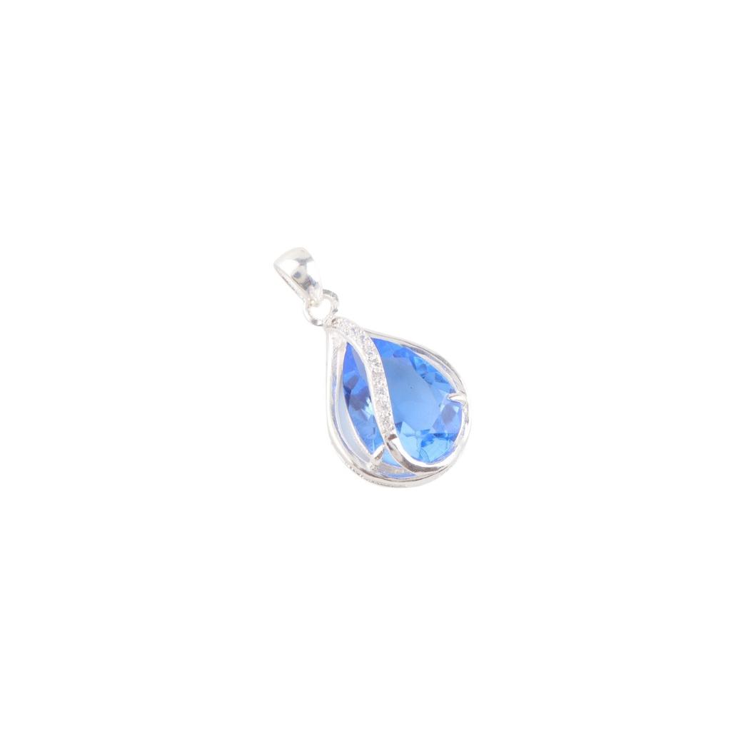 Natural Tanzanite Gemstone Zircon Pendant  925 Solid Silver Jewelry Women Gift CZP-7-18