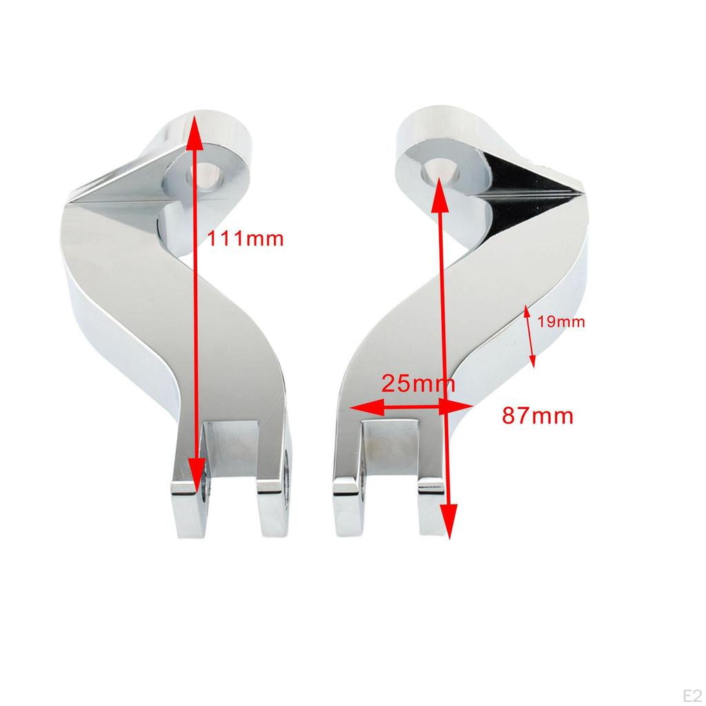 1 Pair Motorcycle Passenger Foot Pegs Mount, Peg Support Replacement, Rear Bracket