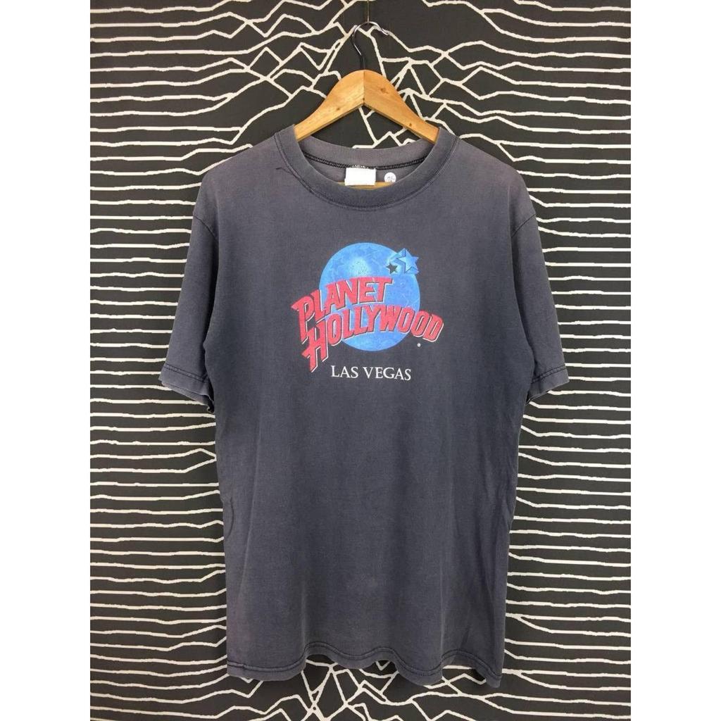 Vtg 90s Sunfaded Planet Hollywood Las Vegas Made In Usa Tee