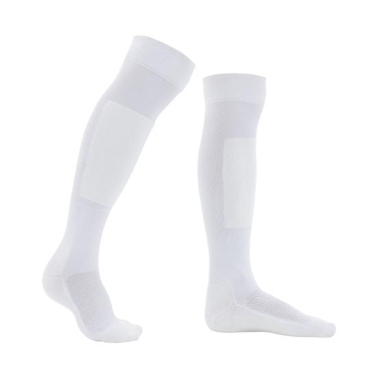 1 Pair Sports Socks Knee High Stretchy Moisture Wicking Terry Non-slip Foot Protection Thickened Men Women Football Fencing Stockings for Outdoor
