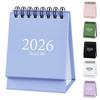 2026 Mini Desk Calendar with Stickers Ritual Life Planner Portable Standing Flip Desktop Calendar for Home Office School