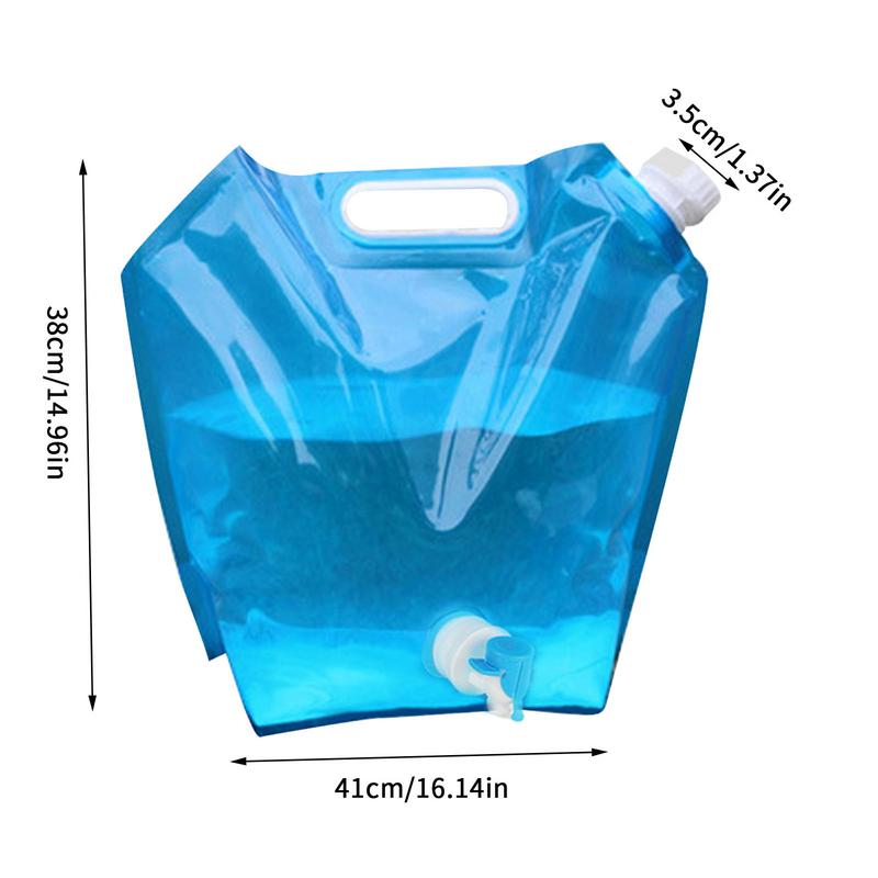 Camping Water Bag With Faucet Folding Water Storage Containers Portable 5/10L Water Bucket Collapsible Water Pouch Camp Supplies