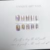 Star Moon Myth Purple Heart 3D Gilded Luxury Wearable Nail Art Patches, 30 Pieces