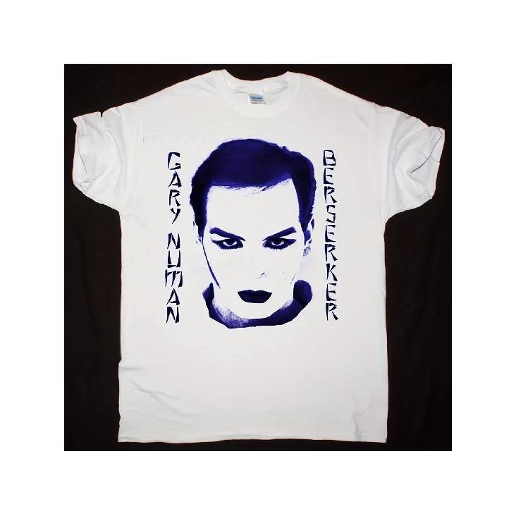 Limited Edition Rare Gary Numan Band Tee - White T-Shirt with Bold Gary Numan & Band Logo Print - Unisex Music Fan Apparel for Concerts, Casual Wear S чёрный