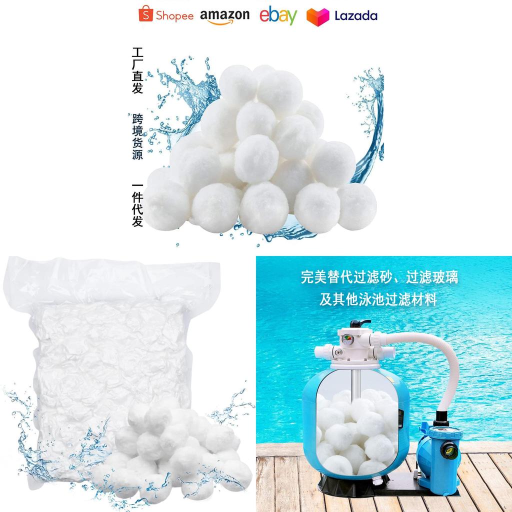 Water Filtration Media With White Fiber Ball For Pool And Aquarium Purification