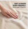 Machine Washable Ice Silk Cooling Mattress Set with 2 Pillowcases, Breathable Summer Bed Sheet for Home Dorm, Soft Fitted Sheet
