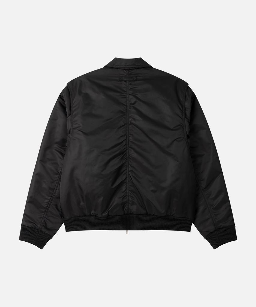 Draw Fit Crop Padded Flight Blouson Jacket [Black]