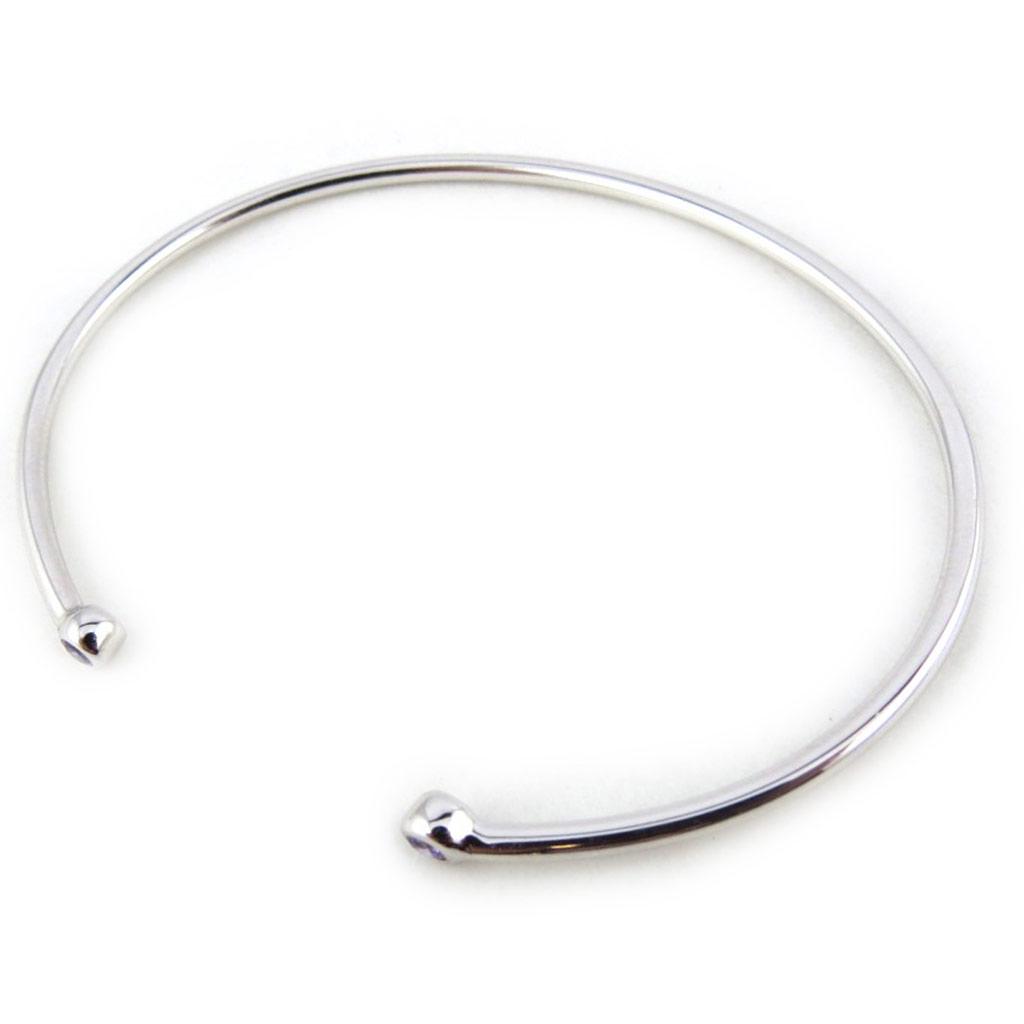 Les Trésors De Lily [M9949] - Open Silver Bracelet 'Sissi' Silver Purple (rhodium-plated) - 58 Mm 2 Mm