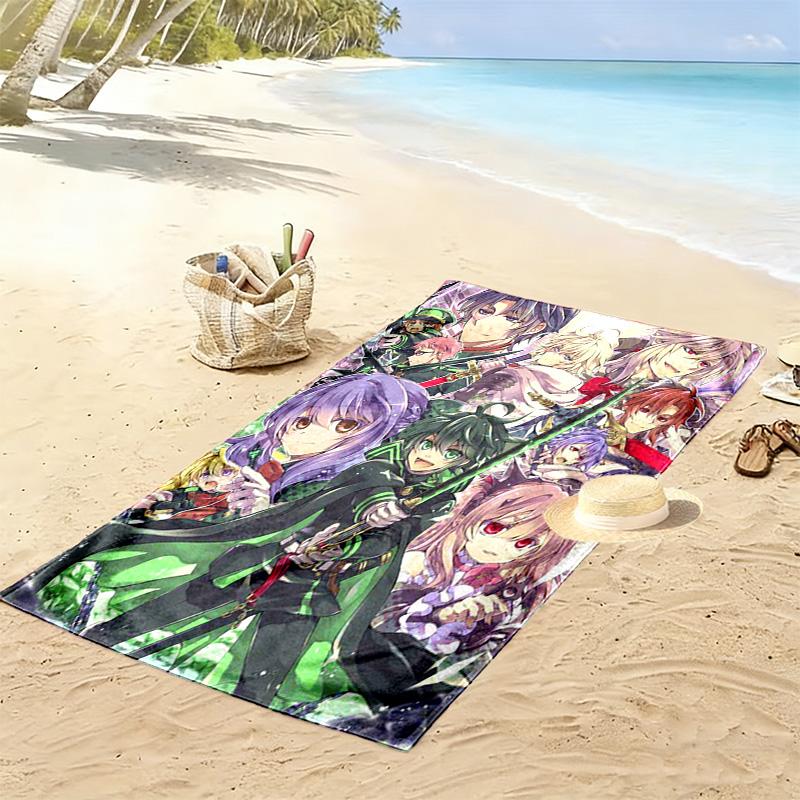Seraph of the End 2D Flat Print Beach Towel, Large Soft Quick Dry Towel for Beach Camping SwimmingDSTJ0925466