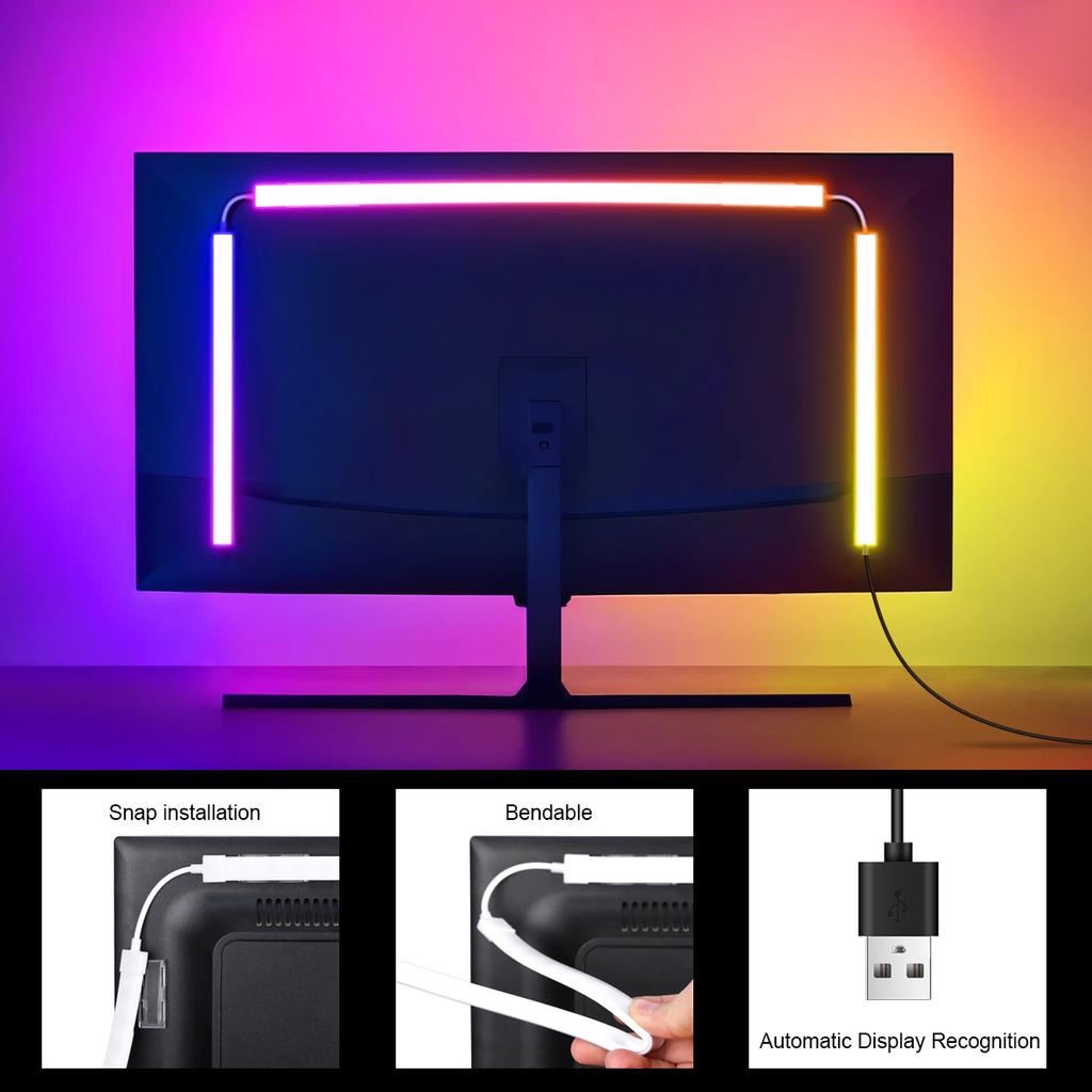 Okolní podsvícení obrazovky počítače LED páskové osvětlení pro monitor počítače