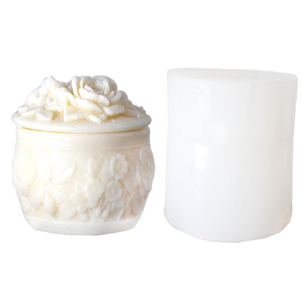 Rose Decorative Storage Box Container Molds Storage Box Silicone Mold for DIY Epoxy Resin Trinkets Holder Home Decor