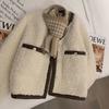 Lamb Wool Short Jacket Women Autumn Winter Thick Premium Elegant Shearling Plush Top