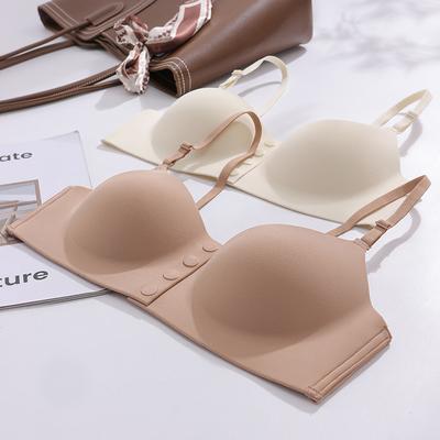 The Front Buckle of the Foreign Trade Bra Is Gathered, the Secondary Breasts Are Closed, the Anti-sagging and Large Bra Is Seamless