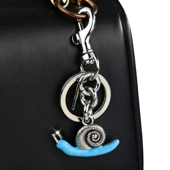 Keychain Pendant Snail Design Key Holder with Lobster Clasp Key Ring Backpacks Tote Bags Mobile Phone Accessory