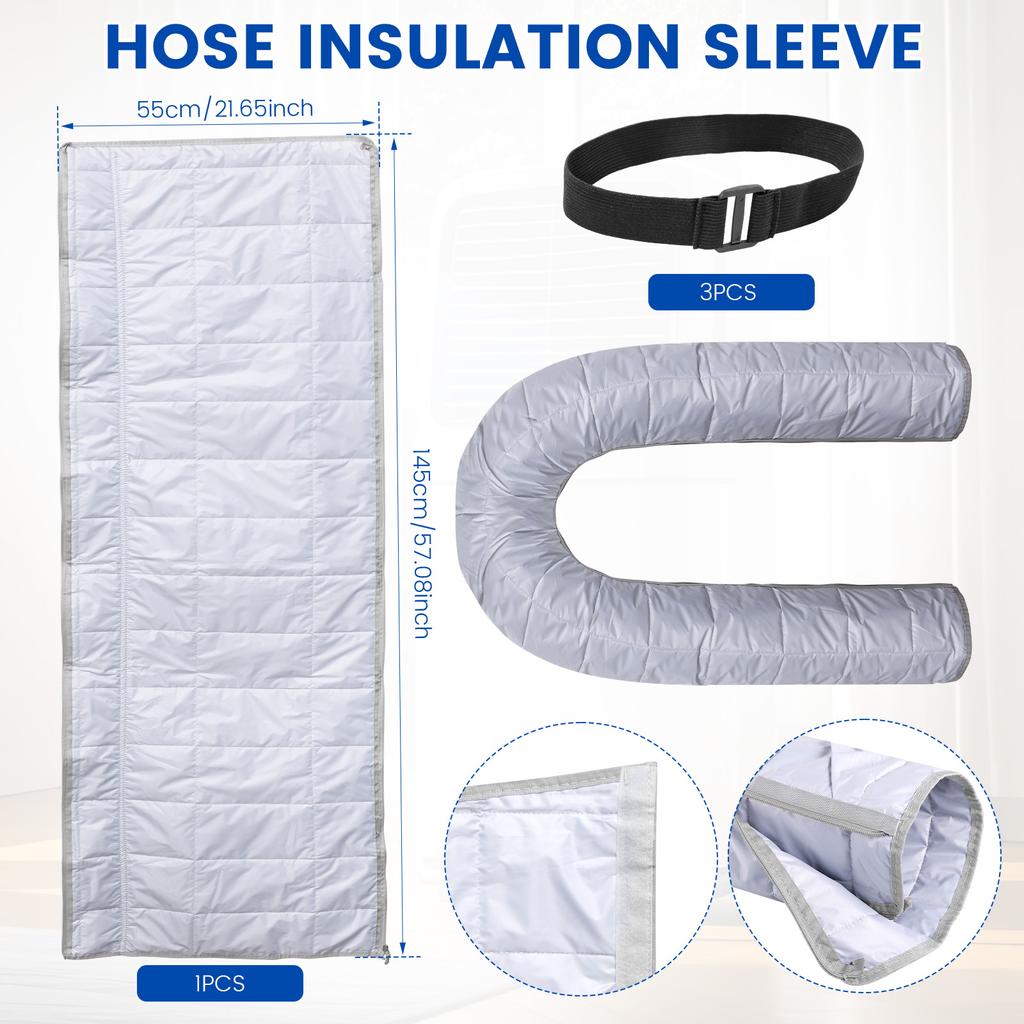 Portable Air Conditioner Hose Cover Universal AC Exhaust Pipe Wrap Protection Waterproof Dustproof Heat Insulation Cover