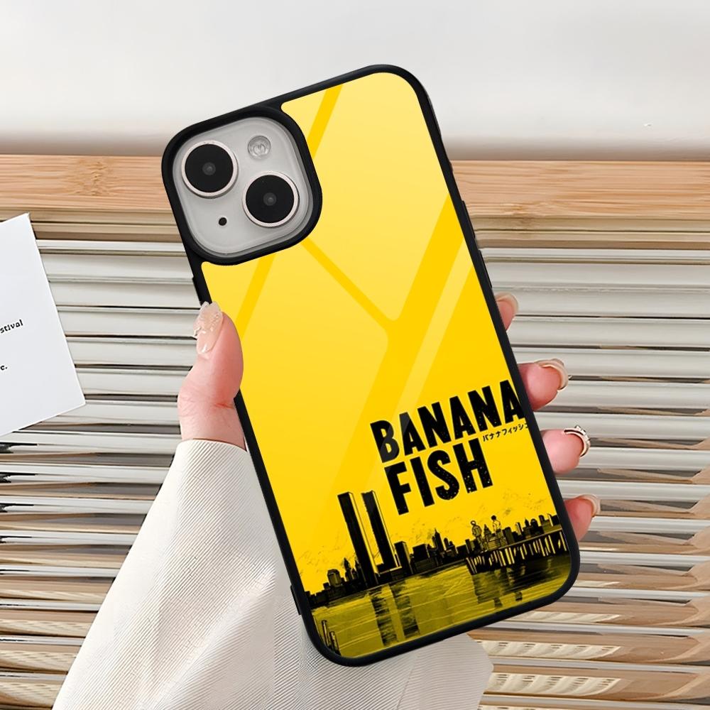 

BANANA FISH Cartoon Phone Case For Iphone 15 Pro Max 14 12 11 13 Mini 16 8 7 Plus X Xs XR PC+TPU Back Cover iPhone12
