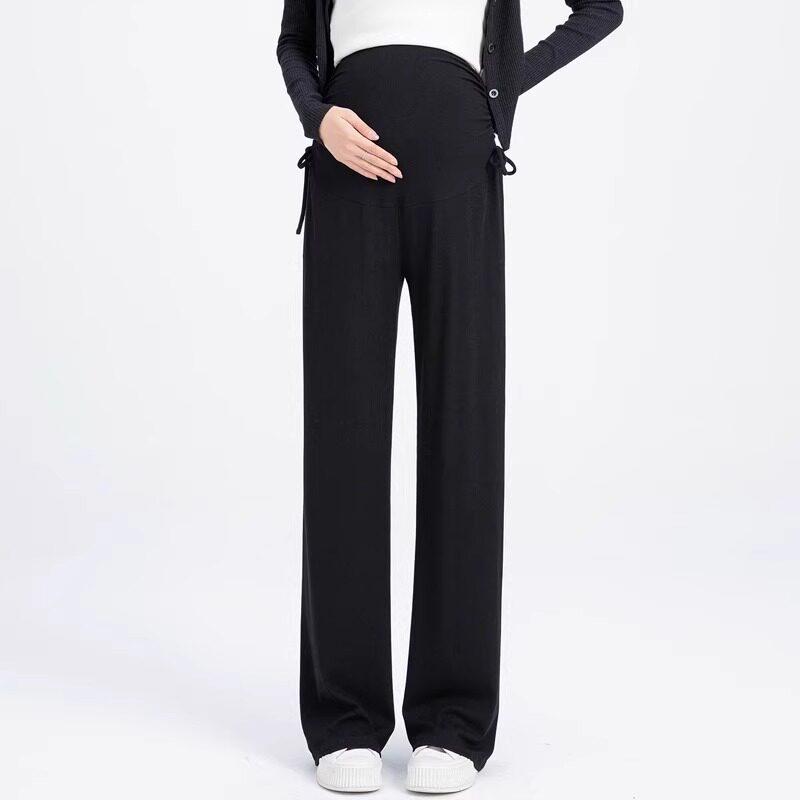 

Maternity High-Waist Wide-Leg Pants - Tummy Support, Loose Fit, Spring & Autumn Casual Wear L (Suitable for 52-57 kg)