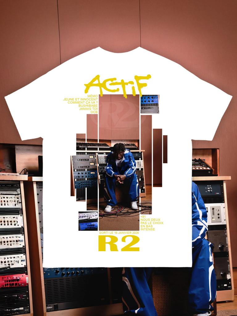 Fashion Rapper R2 Actif Album 2026 Unisexs Women Tee Tops Casual Oversized Tshirts Fashion Hip Hop Short Sleeves Streetwear