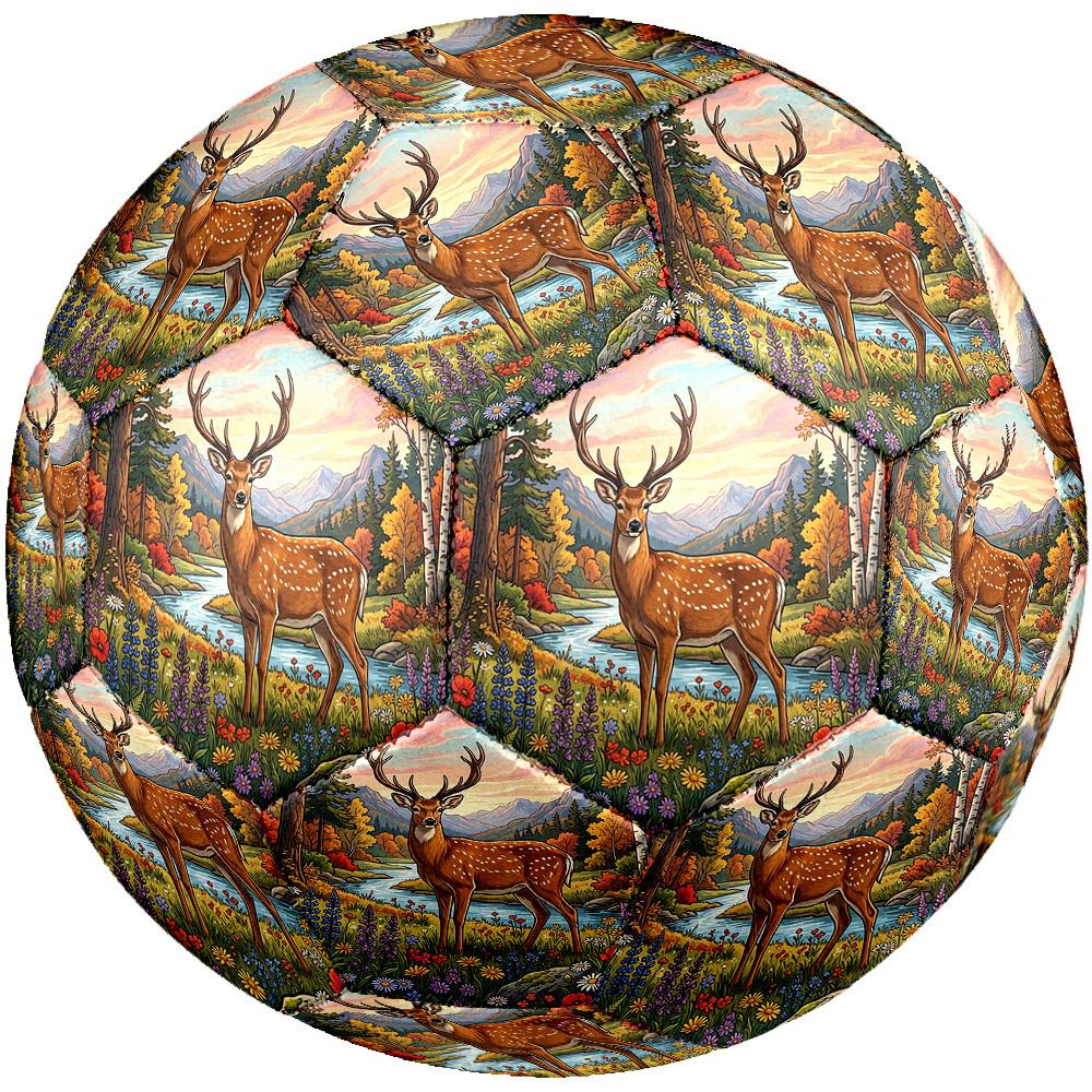 1pc Deer Autumn Landscape Durable Size 5 Soccer Ball Professional Match Training Football Indoor &Outdoor Sports Ball p60114