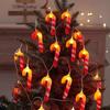 10/20/40 LED Candy Cane Light Santa Hat Xmas Tree Ornament LED Walking Stick Light  Home Decoration