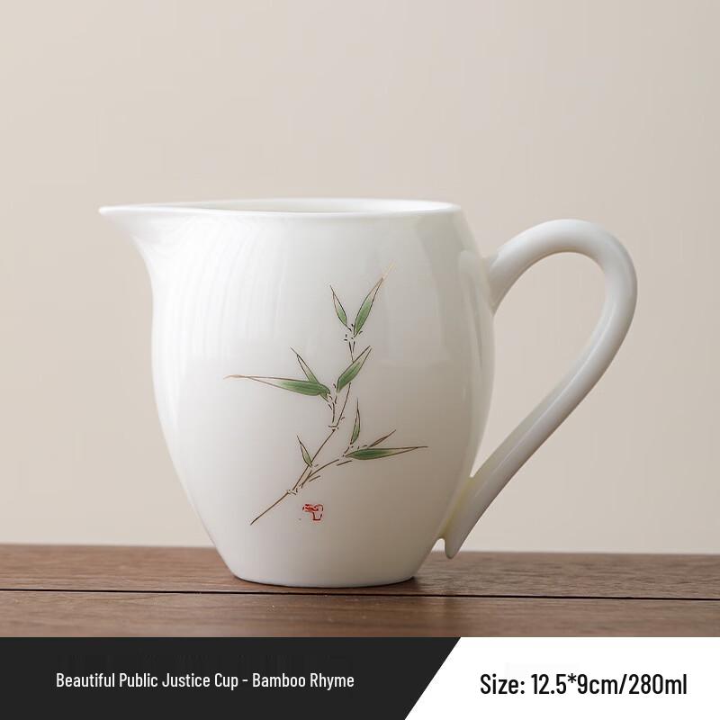 Mutton-fat Jade Porcelain Beauty Fair Cup