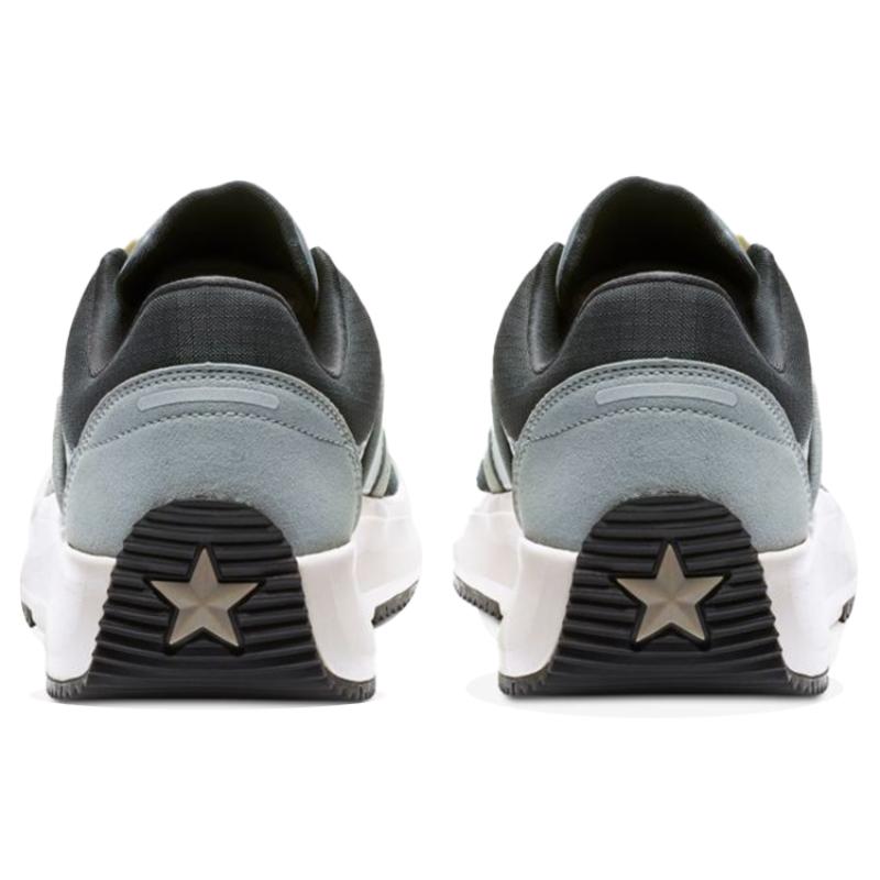 Converse Run Star Hike Fabric Non-slip Lightweight Low-top Sneakers Unisex Gray and Black